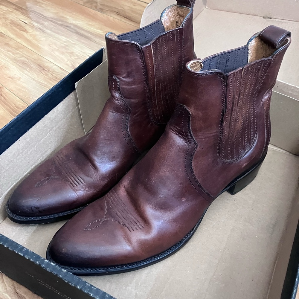 Frye Dark Brown Leather Men's Boots